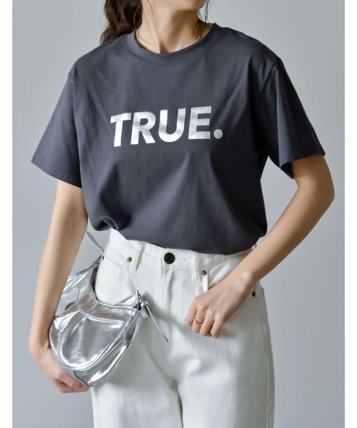 Re:EDIT(リエディ)/[2024SS COLLECTION]TRUEメタリックロゴプリントTシャツ/img24