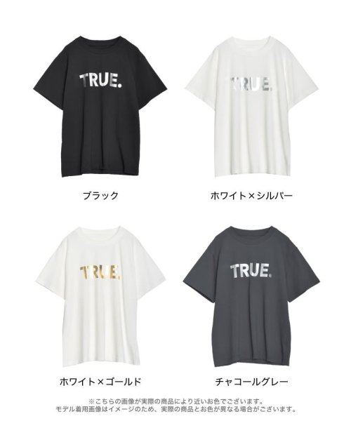 Re:EDIT(リエディ)/[2024SS COLLECTION]TRUEメタリックロゴプリントTシャツ/img29