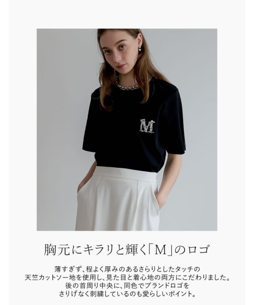 Re:EDIT(リエディ)/[2024SS COLLECTION][MEISM by Re:EDIT][UVカット][吸水][速乾]MロゴビジューモチーフTシャツ/img02