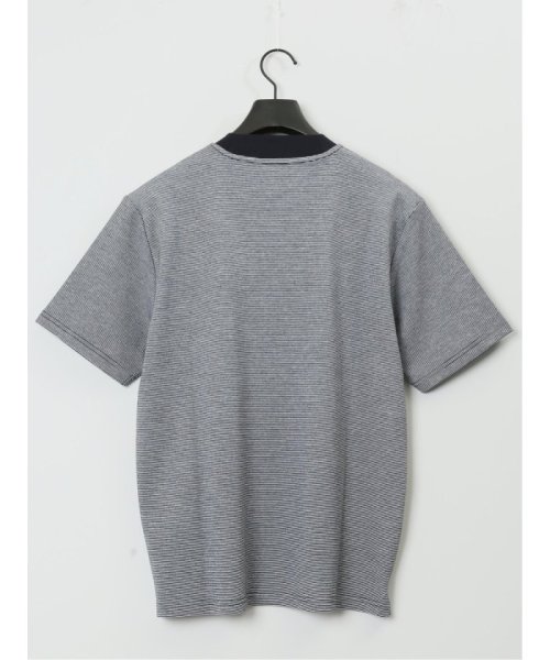 TAKA-Q(タカキュー)/【DRESS T－SHIRT】綿ストレッチ クルーネック半袖Tシャツ ボーダー メンズ Tシャツ カットソー カジュアル インナー ビジネス ギフト プレゼント/img13