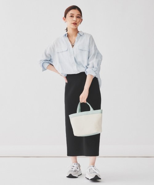 【セットアップ可能／真夏も快適】リネンストライプ レギュラーシャツ 