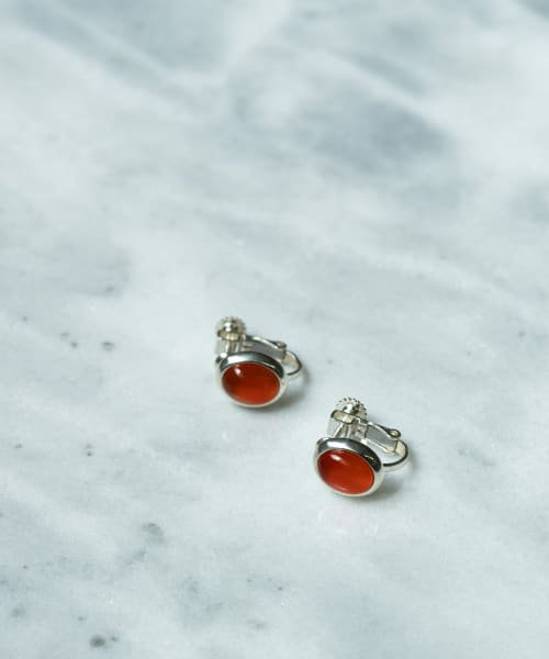 SMELLY(スメリー)/SMELLY so’　carnelian oval earring/img01