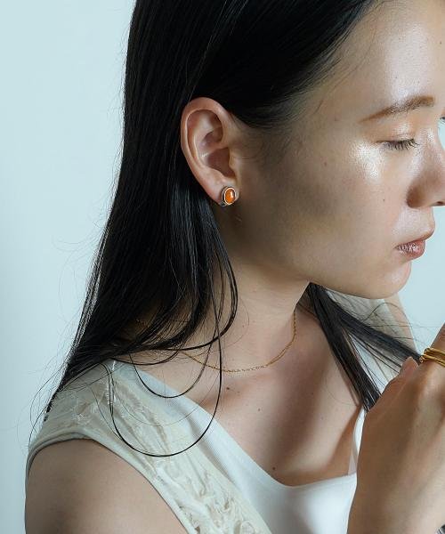 SMELLY(スメリー)/SMELLY so’　carnelian oval earring/img02