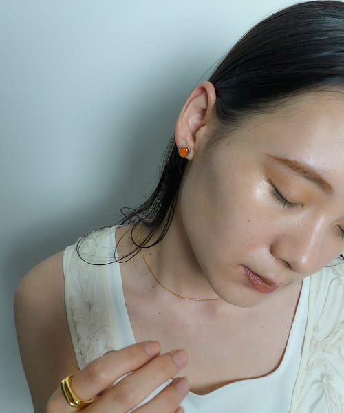 SMELLY(スメリー)/SMELLY so’　carnelian oval earring/img03