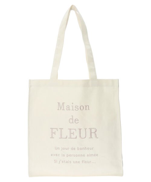 Maison de FLEUR(メゾンドフルール)/ブランドロゴ刺繍スクエアトートバッグ/img09