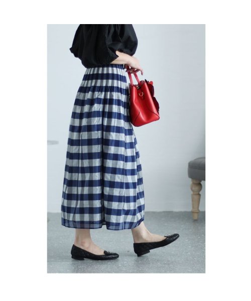 Sawa a la mode(サワアラモード)/レディース 大人 上品 リバーシブルで着れるチェック柄スカート/img11