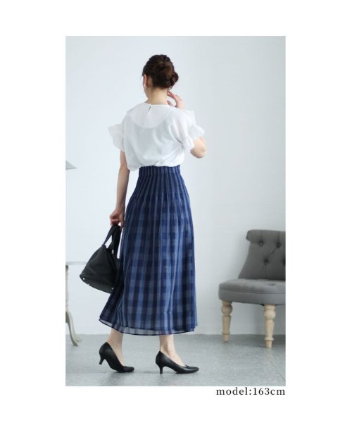Sawa a la mode(サワアラモード)/レディース 大人 上品 リバーシブルで着れるチェック柄スカート/img14