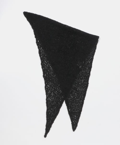 ASAUCE MELER　ローゲージリネントライアングルニットスカーフ ASAUCE