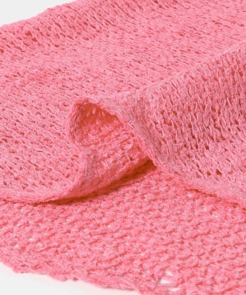 ASAUCE MELER　ローゲージリネントライアングルニットスカーフ ASAUCE