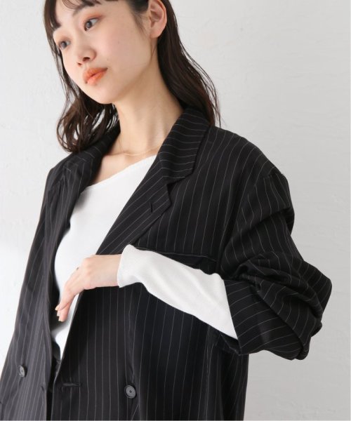 journal standard  L'essage (ジャーナルスタンダード　レサージュ)/【JANE SMITH/ジェーンスミス】WASHED CUPRO STRIPE JK：ジャケット/img01