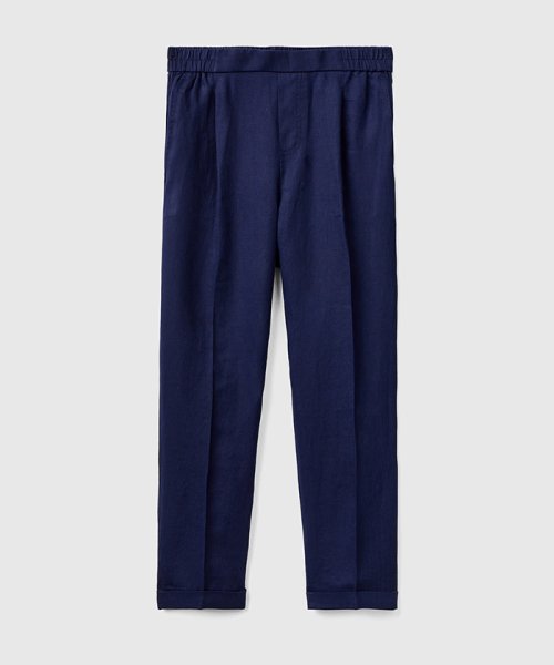 リネン100%クロップド丈ウエストゴムテーパードパンツ 人気・おすすめ｜多用途・生活用品におすすめ 口コミ人気 即納 日本国内即配送
