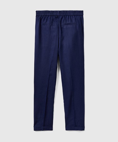リネン100%クロップド丈ウエストゴムテーパードパンツ 人気・おすすめ｜多用途・生活用品におすすめ 口コミ人気 即納 日本国内即配送