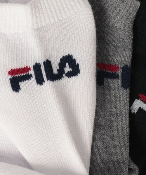 FILA socks Mens(フィラ　ソックス　メンズ)/ロゴ アンクルソックス 3足組 メンズ/img01