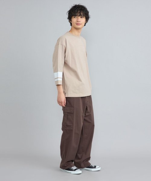 coen(coen)/USAコットンフットボール7分袖Tシャツ/img30