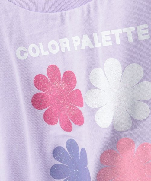 BENETTON (UNITED COLORS OF BENETTON GIRLS)(ユナイテッド　カラーズ　オブ　ベネトン　ガールズ)/キッズフロントグリッタープリント半袖Tシャツ・カットソーG/img04