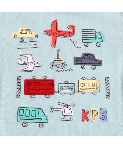 KP BOY(ケーピーボーイ)/KPBOY(ケーピーボーイ)マドラスチェック裾切り替え乗り物長袖Tシャツ(80～90)/img07
