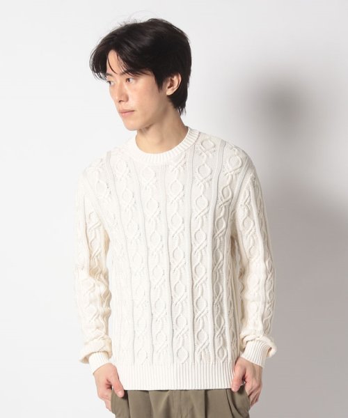 BENETTON (mens)(ベネトン（メンズ）)/コットン100％モノグラム柄クルーネックニットセーター/img16