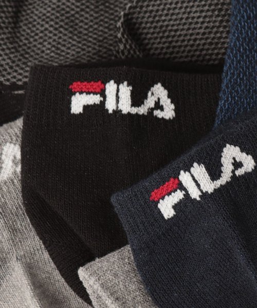 FILA socks Mens(フィラ　ソックス　メンズ)/スパイラル柄 アンクルソックス 3足組 メンズ/img02