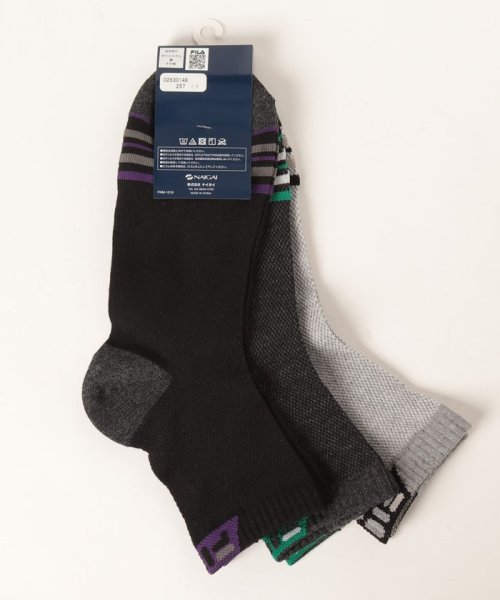 FILA socks Mens(フィラ　ソックス　メンズ)/ショートソックス 3足組 メンズ/img01