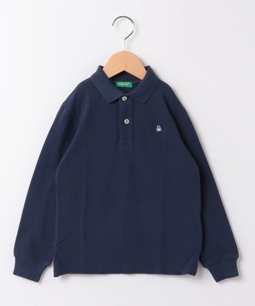 BENETTON (UNITED COLORS OF BENETTON BOYS)(ユナイテッド　カラーズ　オブ　ベネトン　ボーイズ)/キッズオーガニックコットン100%ロゴパッチ長袖ポロシャツB/img07