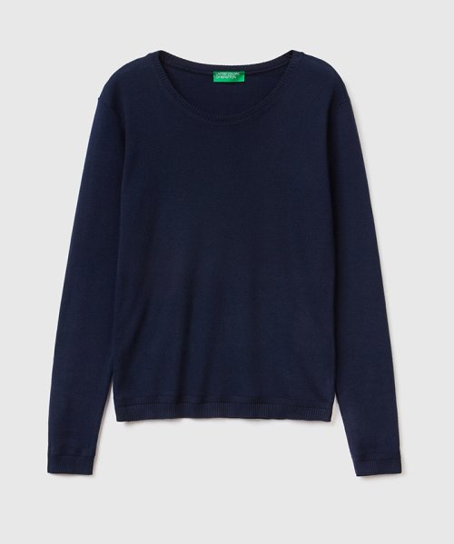 BENETTON (women)(ベネトン（レディース）)/コットン100％無地クルーネック長袖ニットセーターB/img23