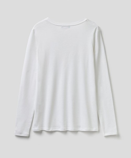 BENETTON (women)(ベネトン（レディース）)/コットン100％Vネックブランドロゴ刺繍入り長袖Tシャツ・カットソー/img14