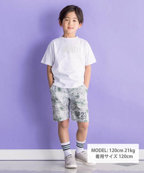 BeBe Petits Pois Vert(ベベ プチ ポワ ヴェール)/天竺スポーティロゴTシャツ(95~150cm)/img01