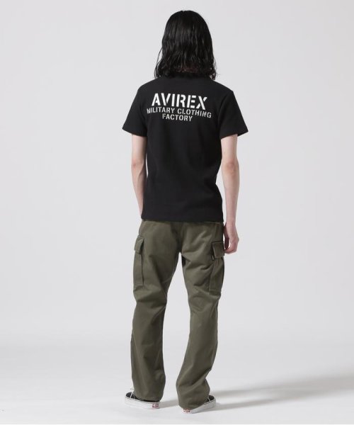 AVIREX(AVIREX)/《WEB&DEPOT限定》MINI WAFFLE V NECK T－SHIRT / ミニワッフル Vネック Tシャツ / AVIREX/img02