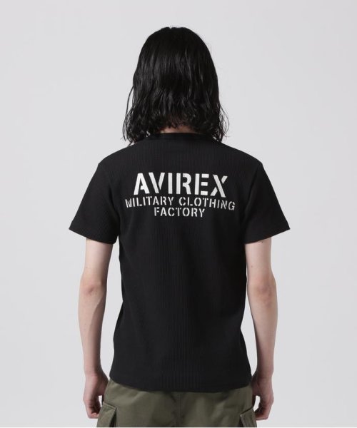 AVIREX(AVIREX)/《WEB&DEPOT限定》MINI WAFFLE V NECK T－SHIRT / ミニワッフル Vネック Tシャツ / AVIREX/img05