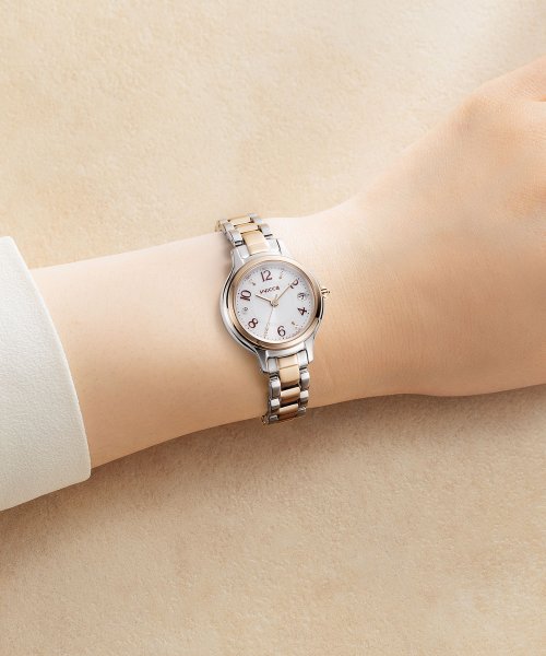 wicca ウィッカ ソーラーテック電波時計 シルバー×ウォームゴールド A2062173553(15873円)