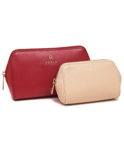 FURLA(フルラ)/フルラ ポーチ カメリア 化粧ポーチ セット コスメポーチ レッド ベージュ レディース FURLA WE00453 ARE000 2721S/img01