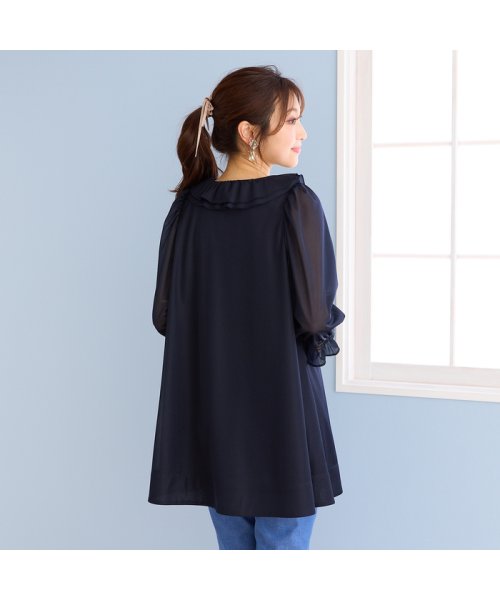 フリルカラーブラウス 