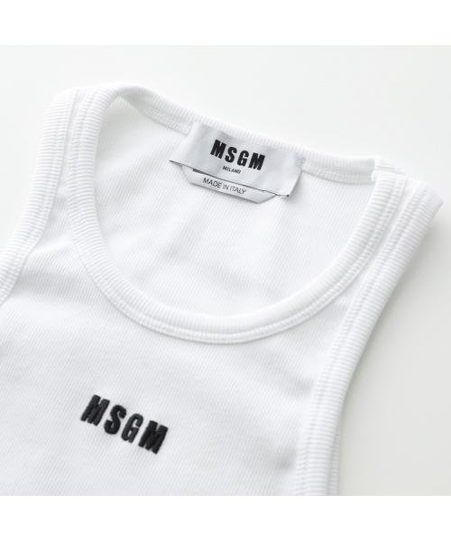 MSGM(MSGM)/MSGM タンクトップ MDT68 ロゴ刺繍 リブ/img08