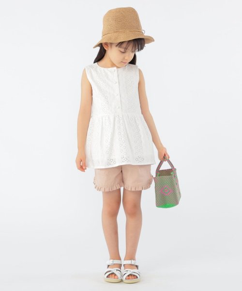 SHIPS KIDS(シップスキッズ)/SHIPS KIDS:100～130cm / レース ペプラム ノースリーブ ブラウス/img06