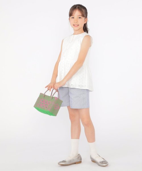 SHIPS KIDS(シップスキッズ)/SHIPS KIDS:140～150cm / レース ペプラム ノースリーブ ブラウス/img07