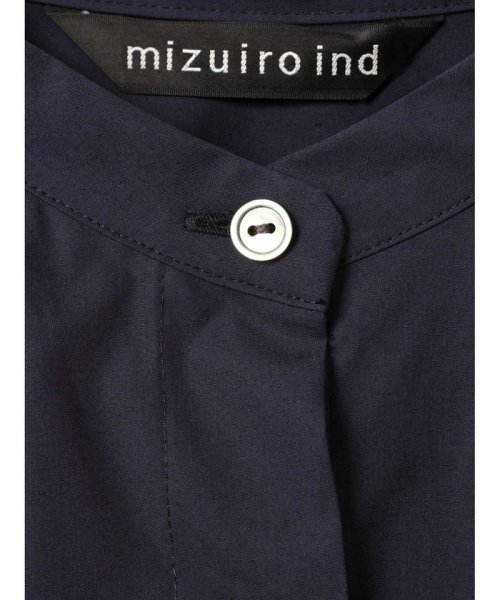mizuiro ind(ミズイロインド)/mizuiro ind ハーフスリーブスタンドカラーチュニックシャツ/img04