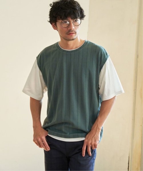 ikka(イッカ)/5分袖フェイクベストTシャツ/img27