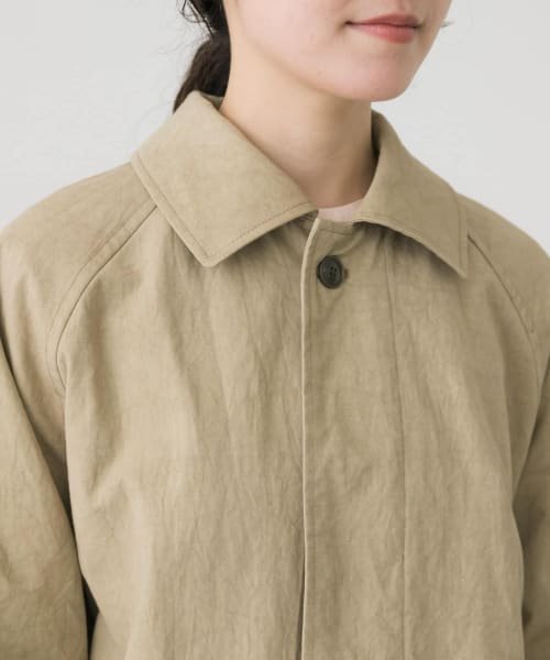 ステンカラーラグランビッグコート 