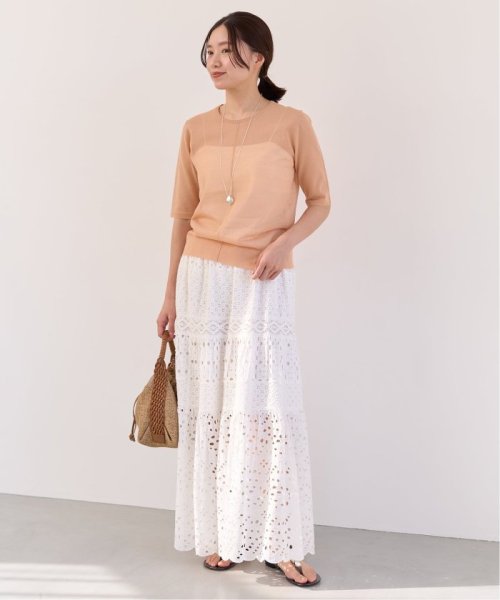 《WEB限定/追加3》コットンレースティアードスカート 品番：23060900080020 こちらの商品は