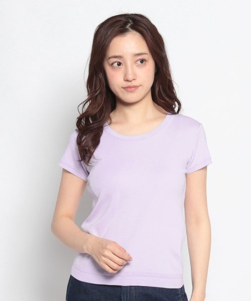 BENETTON (women)(ベネトン（レディース）)/コットン100％無地クルーネック半袖ニットセーター/img21