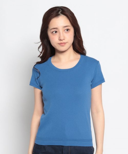 BENETTON (women)(ベネトン（レディース）)/コットン100％無地クルーネック半袖ニットセーター/img16