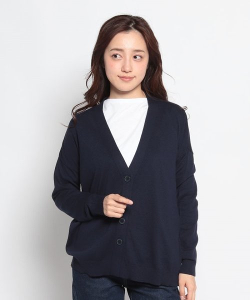 BENETTON (women)(ベネトン（レディース）)/コットンモダール無地Vネック長袖カーディガン/img22