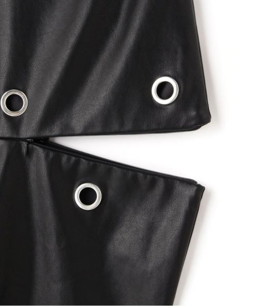 PRANK PROJECT/Eyelet Vegan Leather Skirt 