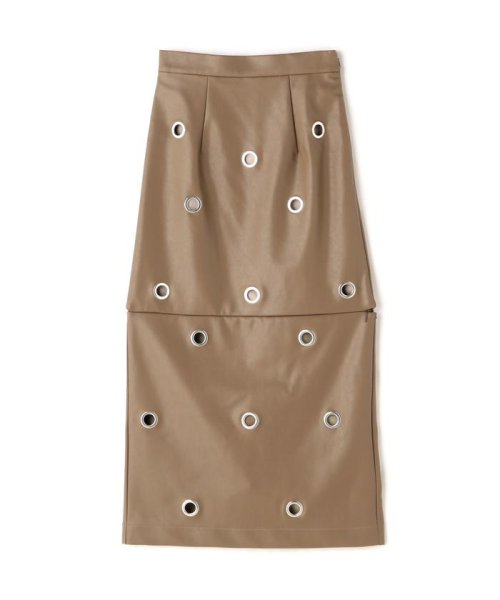 PRANK PROJECT/Eyelet Vegan Leather Skirt 