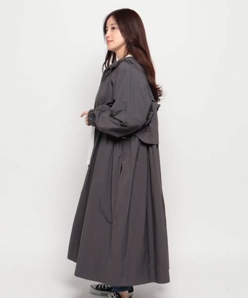 MICA&DEAL(マイカアンドディール)/waiste gather hooded long coat/img20