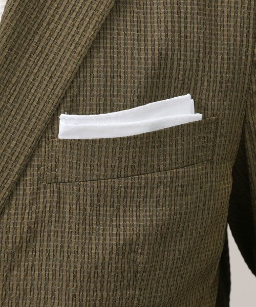 【抗菌防臭】DotAir（R）シアサッカー ジャケット 抗菌防臭 DotAir ポリジン