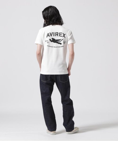 AVIREX(AVIREX)/《WEB&DEPOT限定》MINI WAFFLE CREWNECK T－SHIRT / ミニワッフル クルーネック Tシャツ / AVIRE/img08