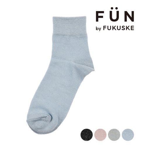 fukuske FUN(フクスケ ファン)/fukuske FUN(フクスケファン) ソックス ラメ クルー丈 つま先かかと補強 福助 公式/img01
