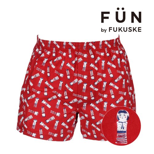 fukuske FUN(フクスケ ファン)/fukuske FUN(フクスケファン) トランクス こけし柄 前開き 綿100％ 福助 公式/img01