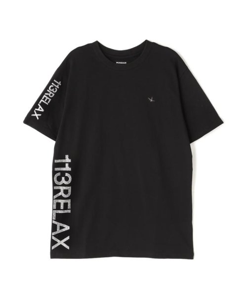 RoyalFlash(ロイヤルフラッシュ)/1PIU1UGUALE3 RELAX/ラインストーンサイドロゴ半袖Tシャツ/img02